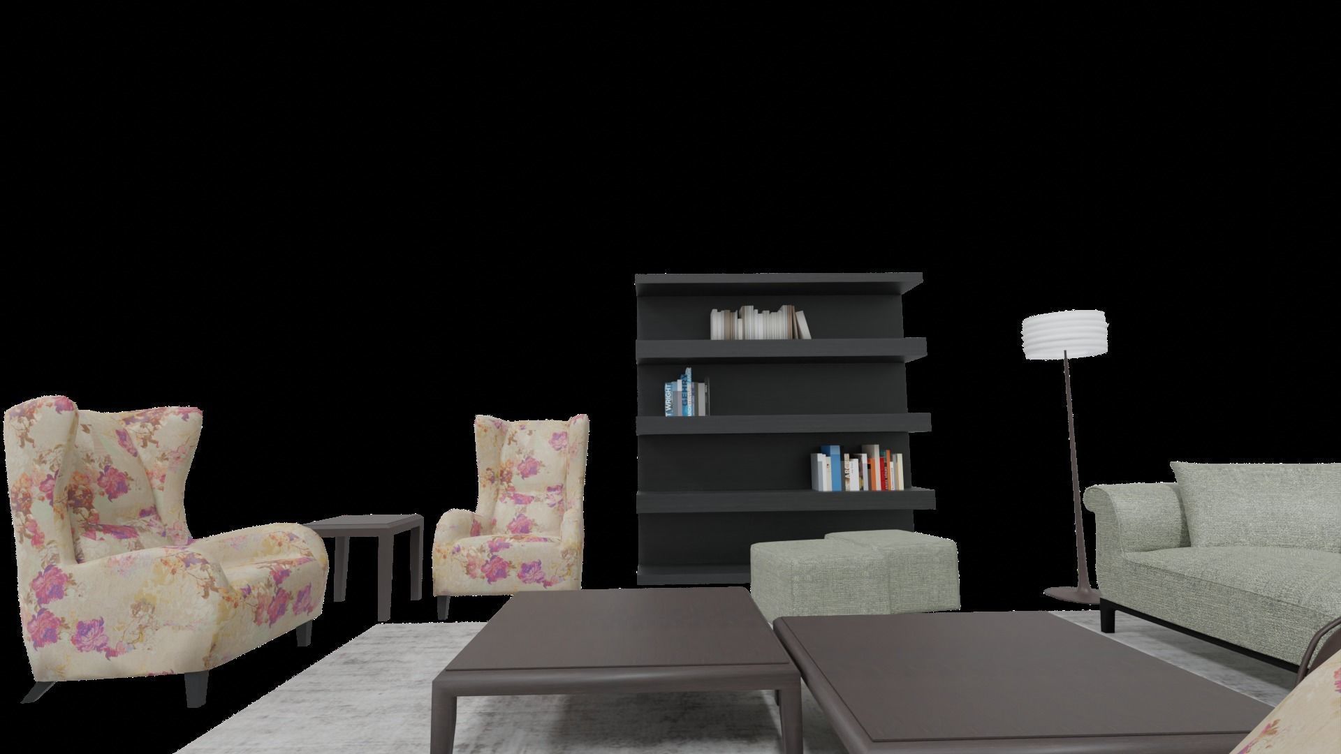 Chinese Living room furniture set 3D model_4
