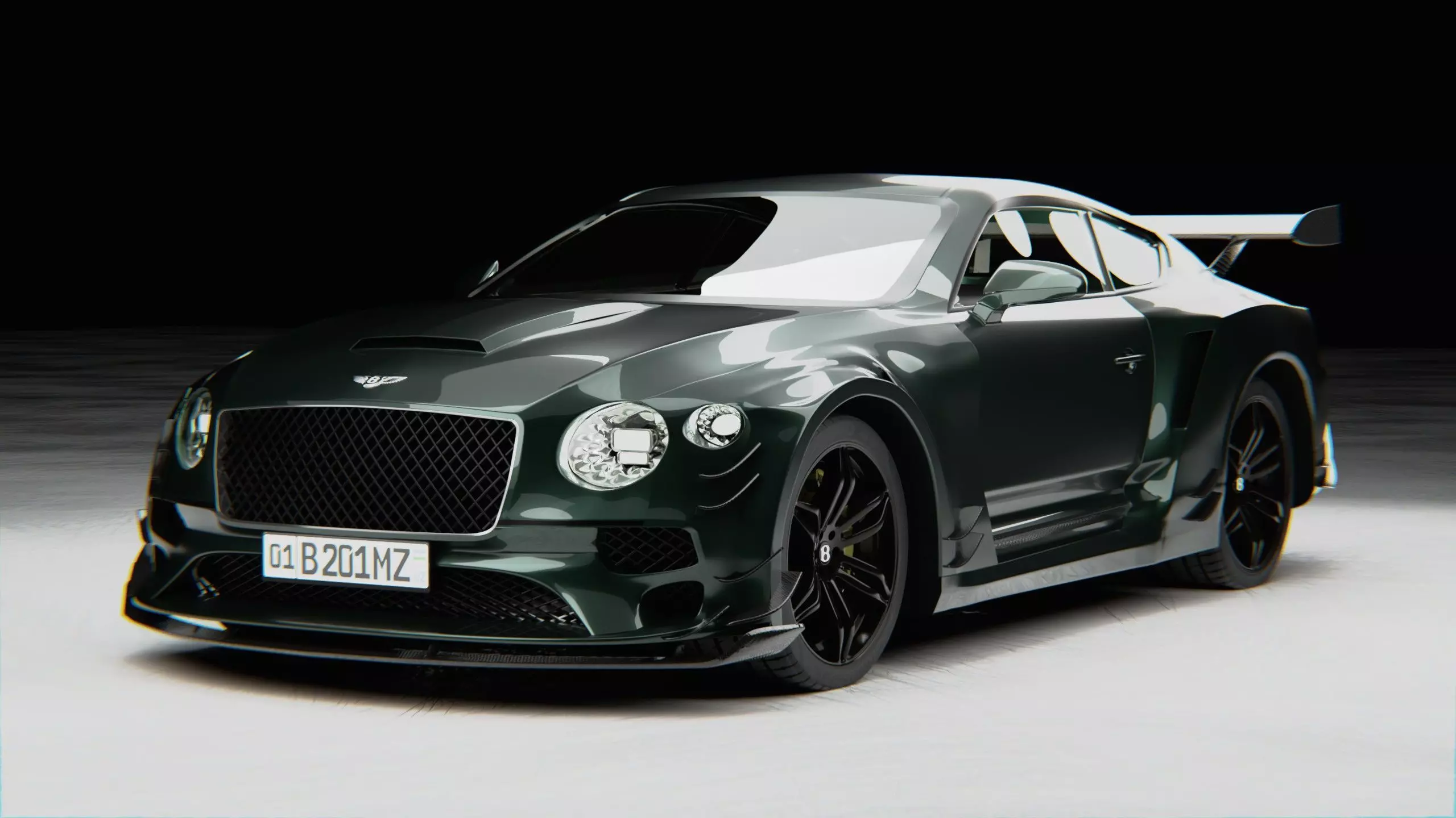 Bentley Continental Tuned low-poly 3D model Low-poly 3D model
