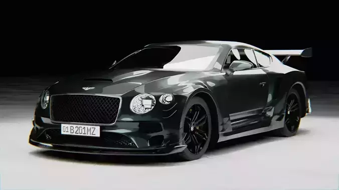 Bentley Continental Tuned low-poly 3D model