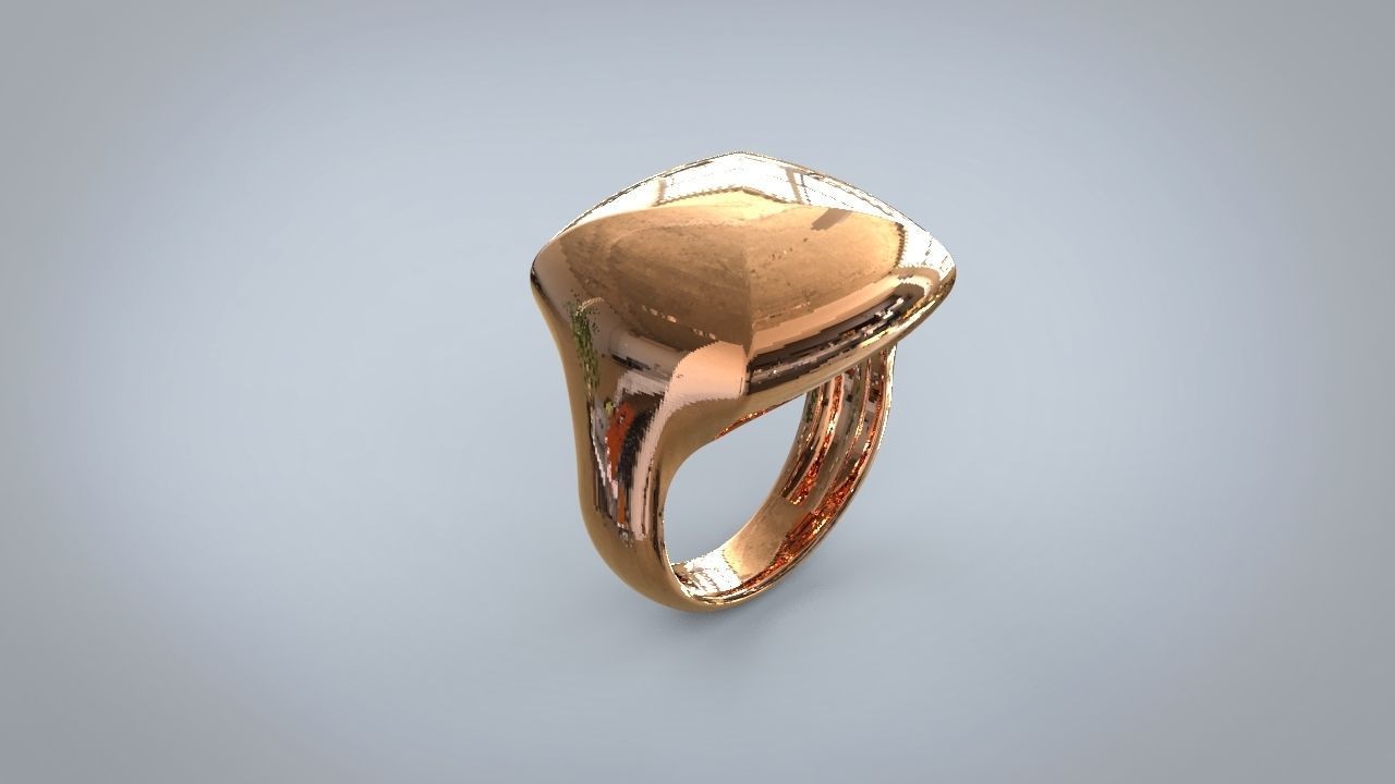 Signet ring unisex 3D print model_8