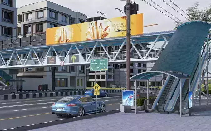 Pedestrian Bridge VOL 1 Low-poly 3D model