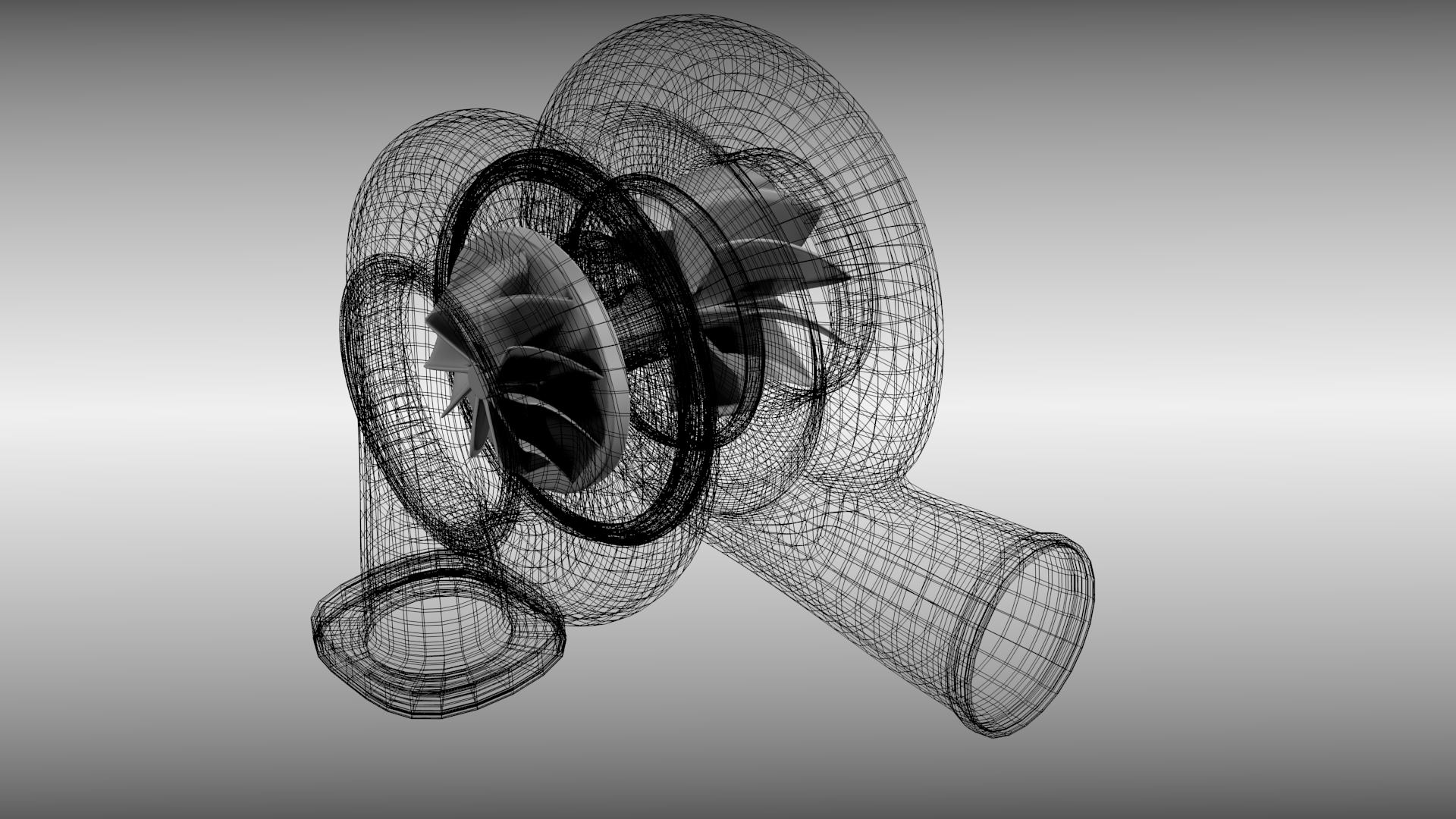 Animated turbo 3D model_4