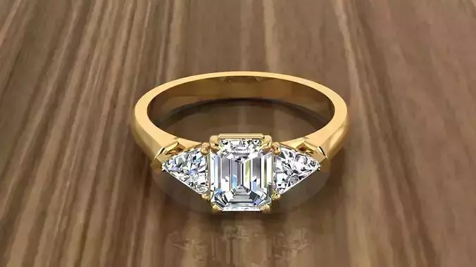 Jewelry Diamond Ring 3D print model