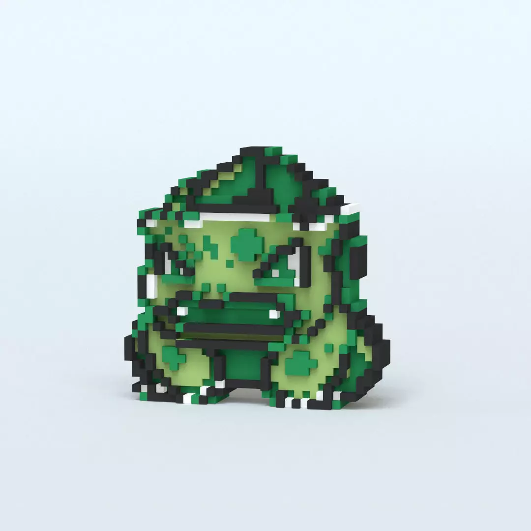 Pokemon pixelated creature 3D print model
