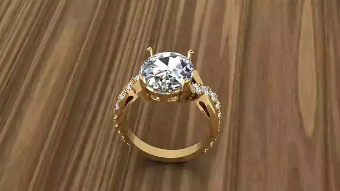 Jewelry Diamond Ring 3D print model