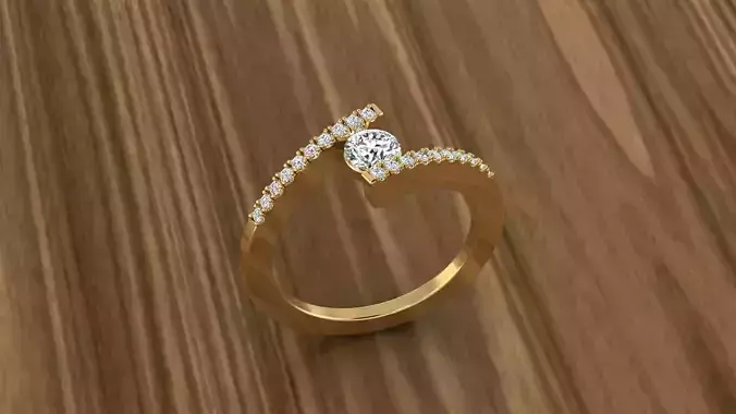 Jewelry Diamond Ring 3D print model