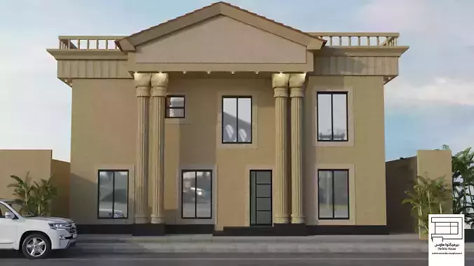 Exterior villa classic 3D model 2022 