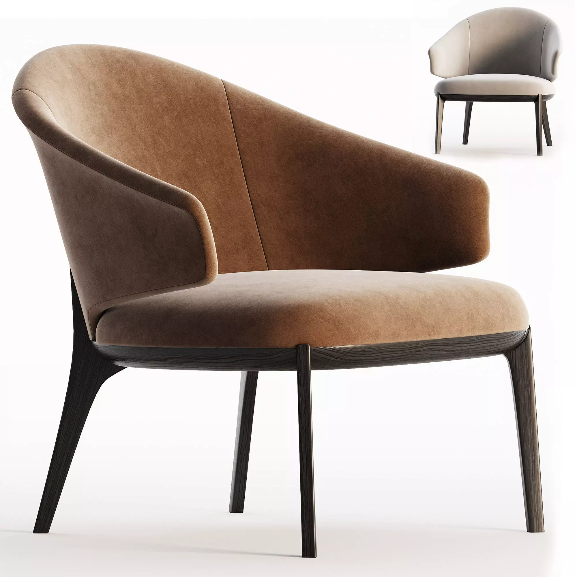 ERIKA Easy chair By HC28 Cosmo 3D model_0