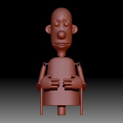 Titere de Varilla 002 Rod Puppet 002 Free 3D print model