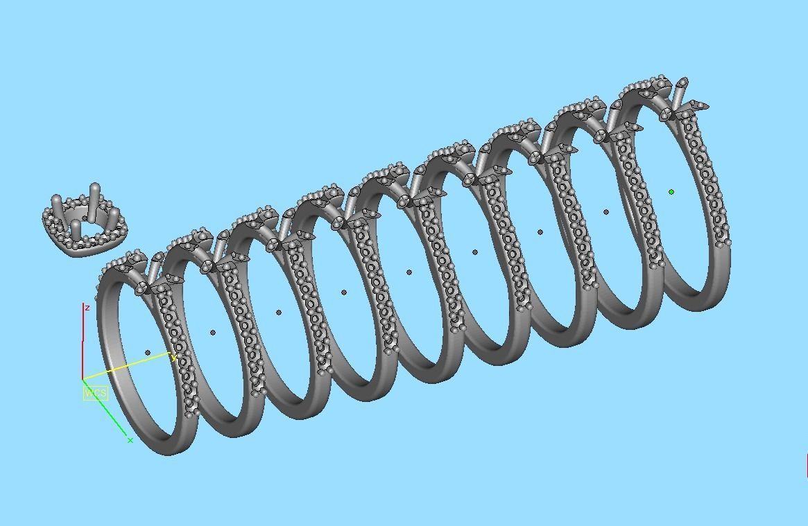 Engagement Ring Cushion Halo Half Carat Stone 3dprint model 3D print model_12