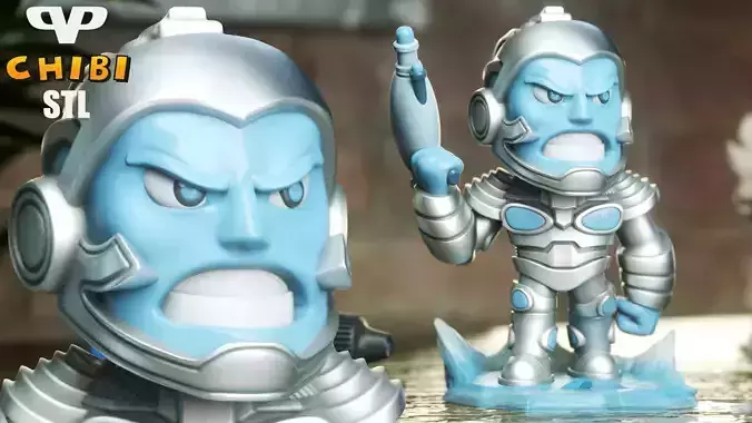 Mr Freeze Chibi STL for 3D Printing ChibiSTL 3DXM 3D print model