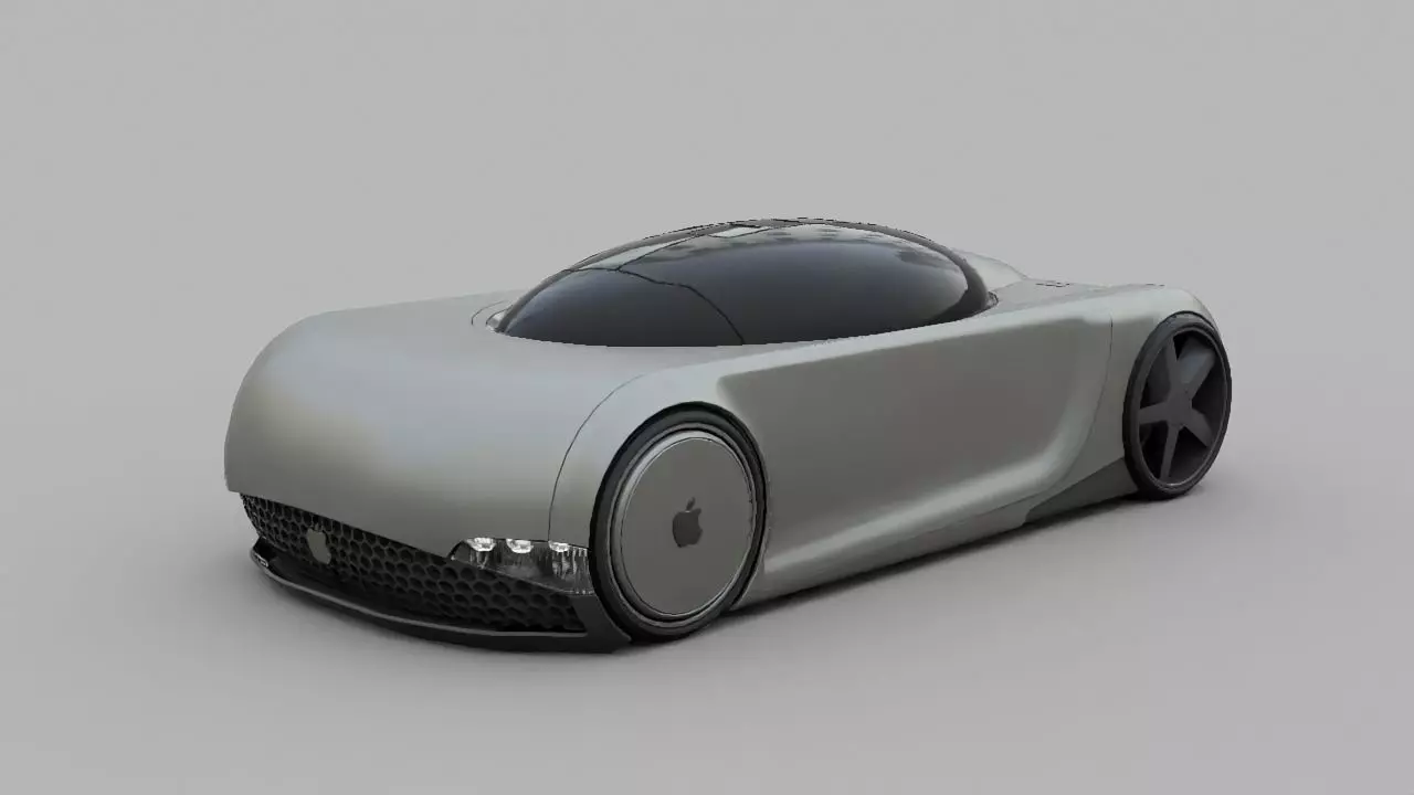 APPLE CONCEPT CAR rigged 3D model_0
