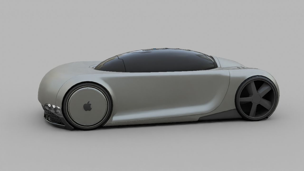 APPLE CONCEPT CAR rigged 3D model_3