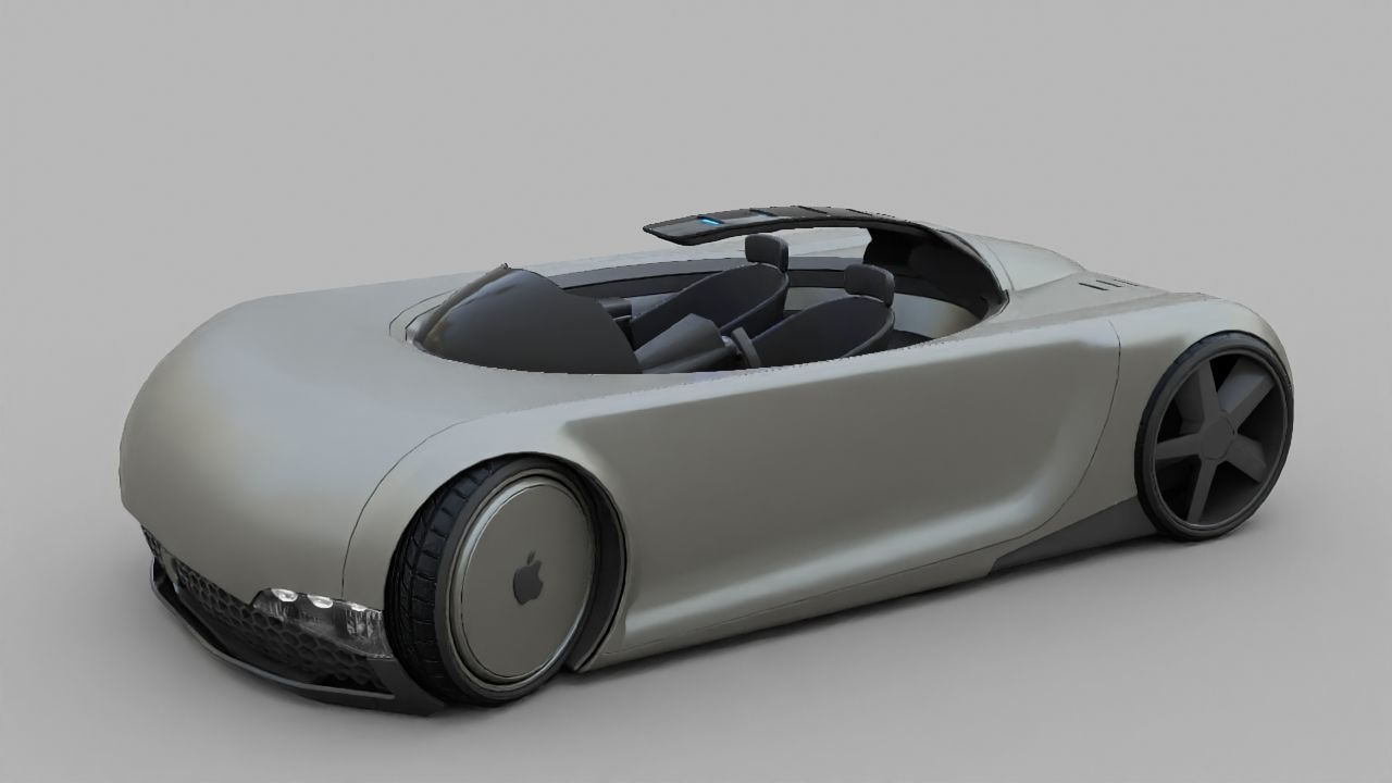 APPLE CONCEPT CAR rigged 3D model_1