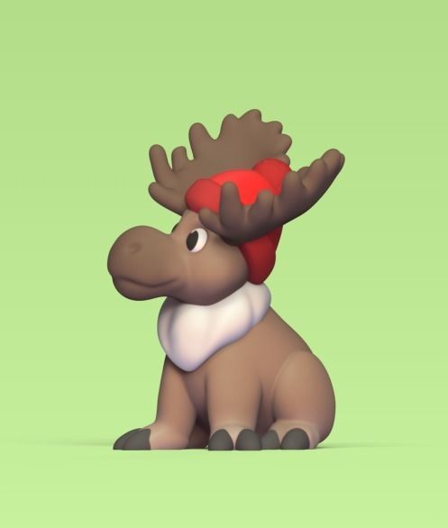 Moose Winter Cap 3D print model_1