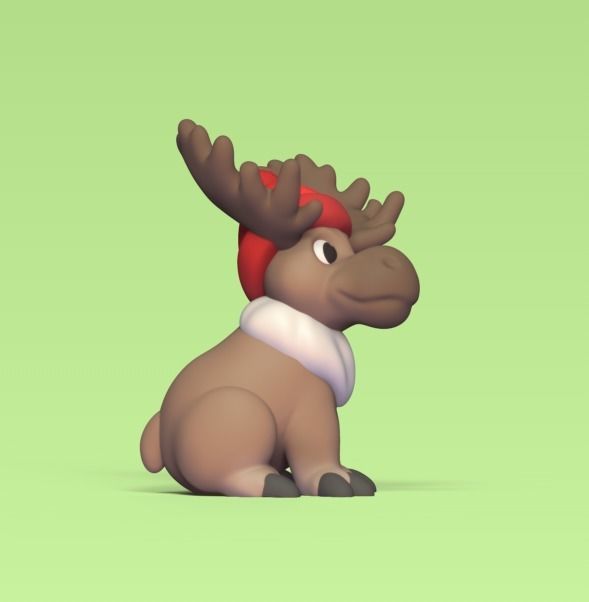 Moose Winter Cap 3D print model_2