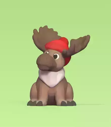 Moose Winter Cap 3D print model