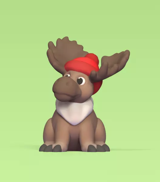 Moose Winter Cap 3D print model_0