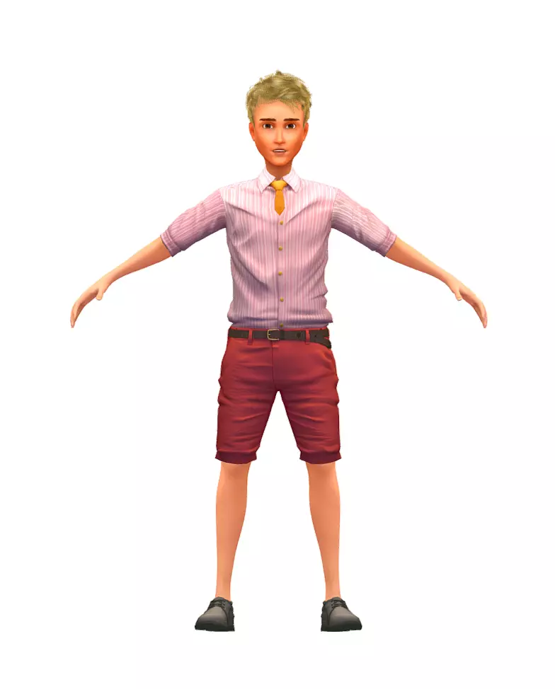 Cartoon High Poly Subdivision Avatar 015 Low-poly 3D model_0