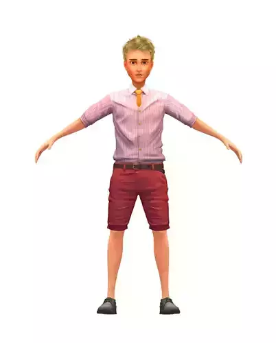 Cartoon High Poly Subdivision Avatar 015