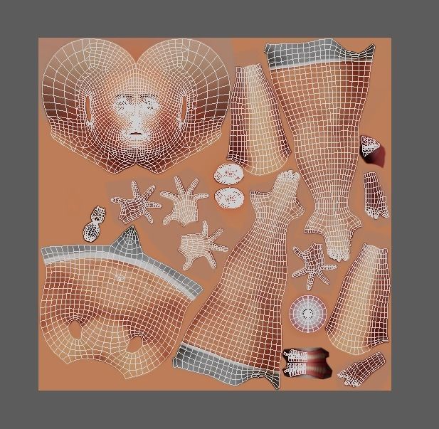 Cartoon High Poly Subdivision Avatar 015 Low-poly 3D model_8