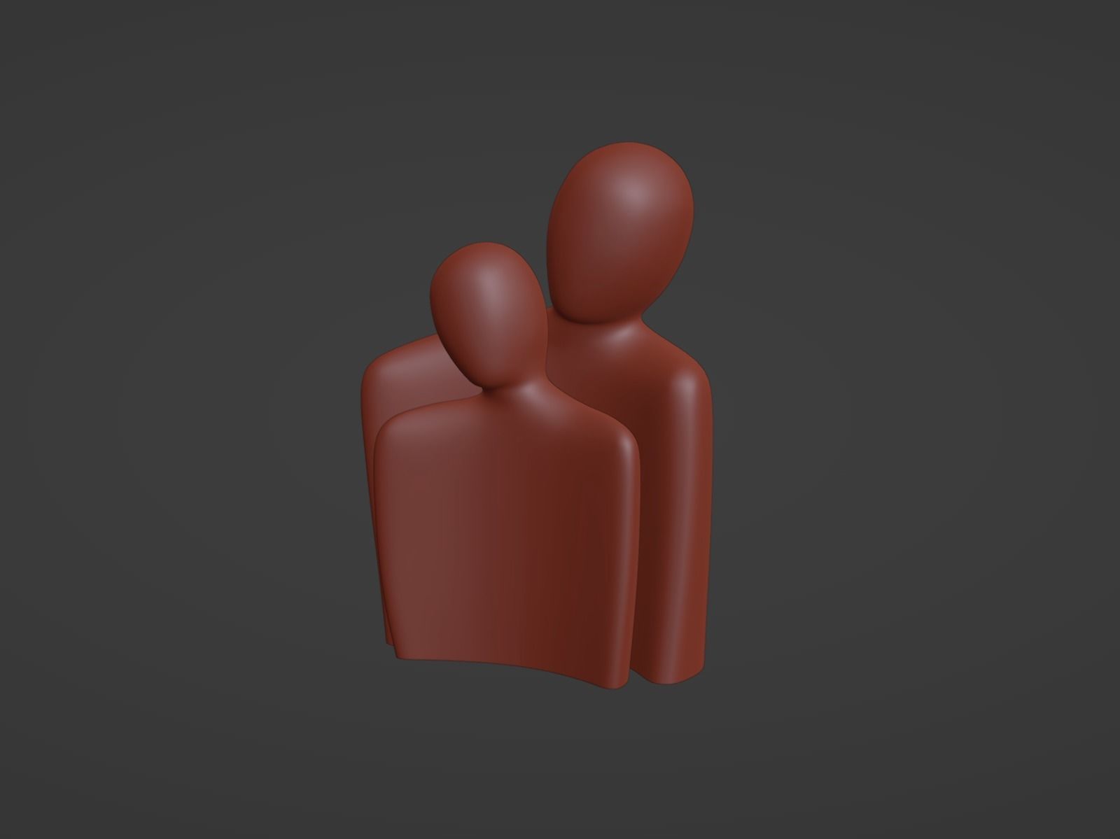 Nordic Couple Sculpture 3D print model_7