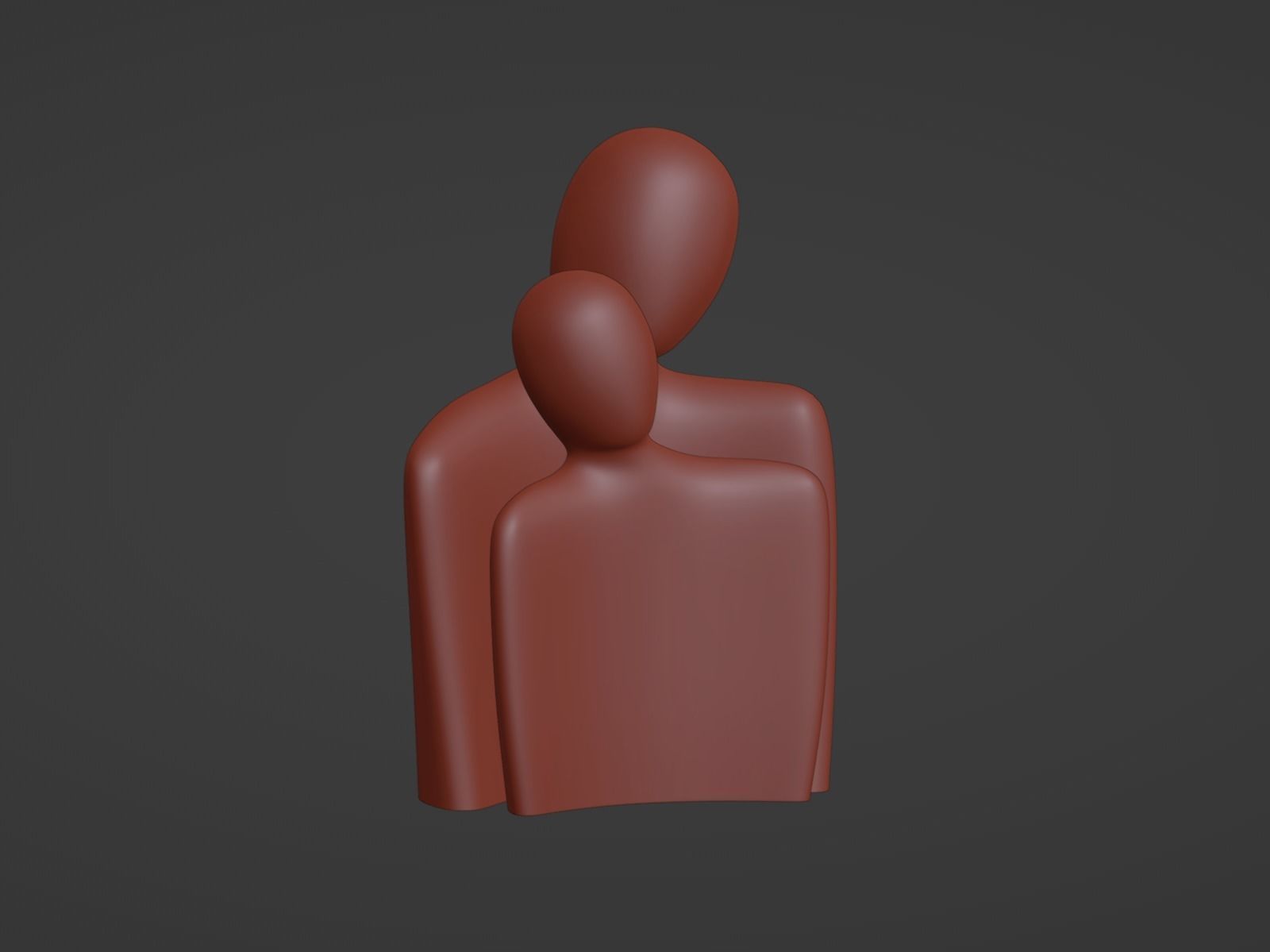 Nordic Couple Sculpture 3D print model_8