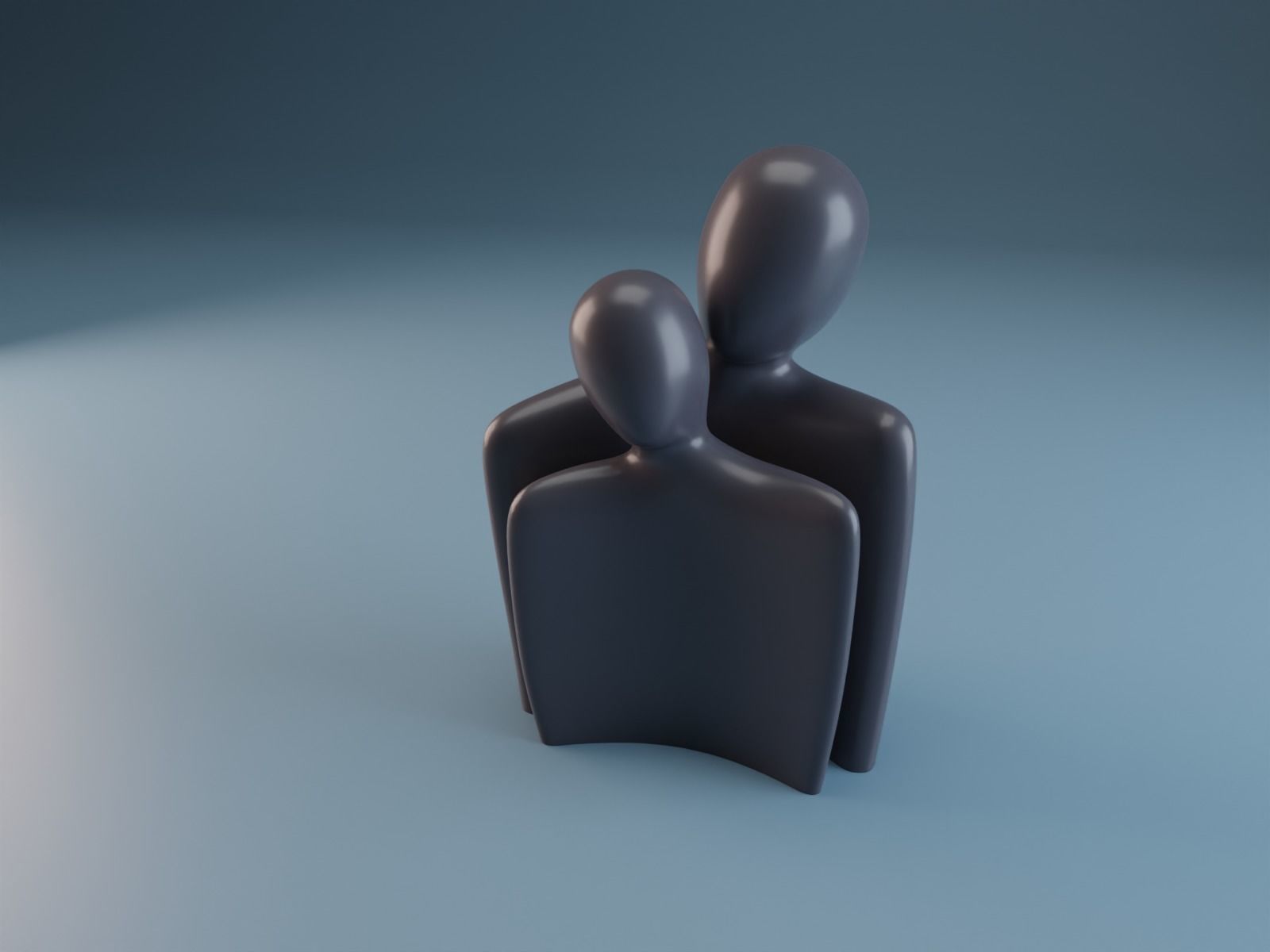 Nordic Couple Sculpture 3D print model_1