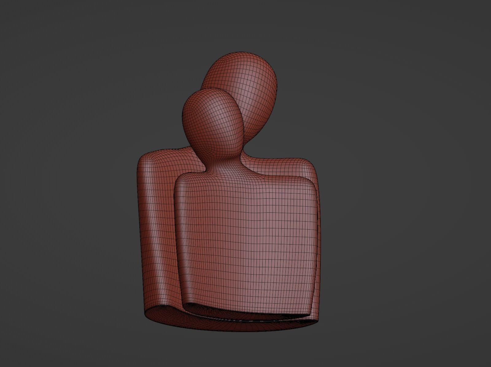 Nordic Couple Sculpture 3D print model_9