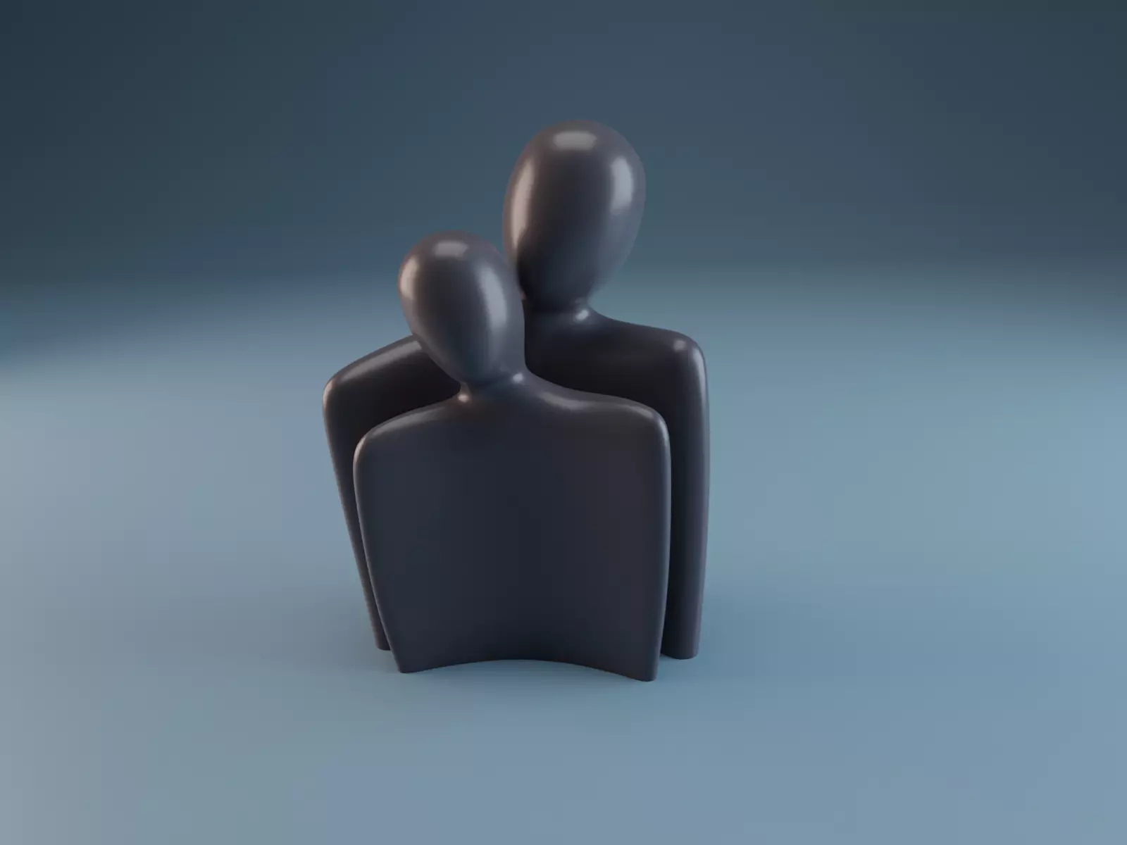 Nordic Couple Sculpture 3D print model_0