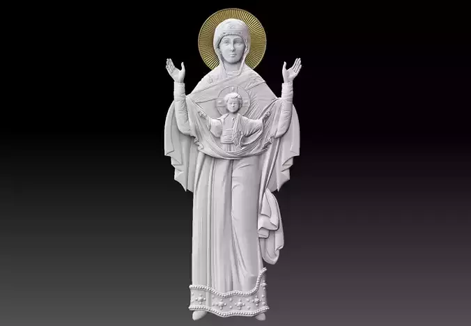 Virgin Mary Our Lady of the Sign  3D print model