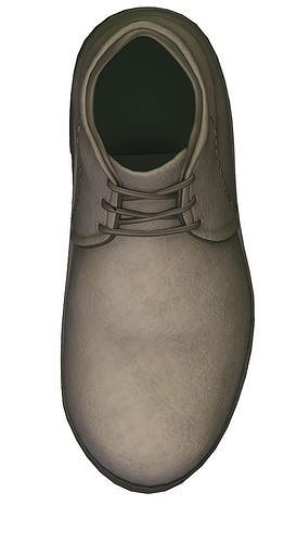 Cartoon High Poly Subdivision Grey Shoes Low-poly 3D model