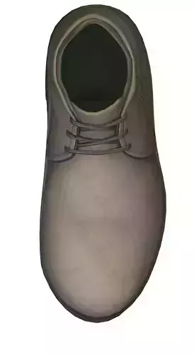 Cartoon High Poly Subdivision Grey Shoes