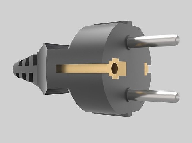 Electrical Plug Type F 3D model