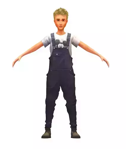 Cartoon High Poly Subdivision Avatar 016