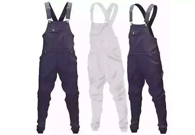 Overalls Blue Jeans Unisex Casual Simple Wear Subdivision