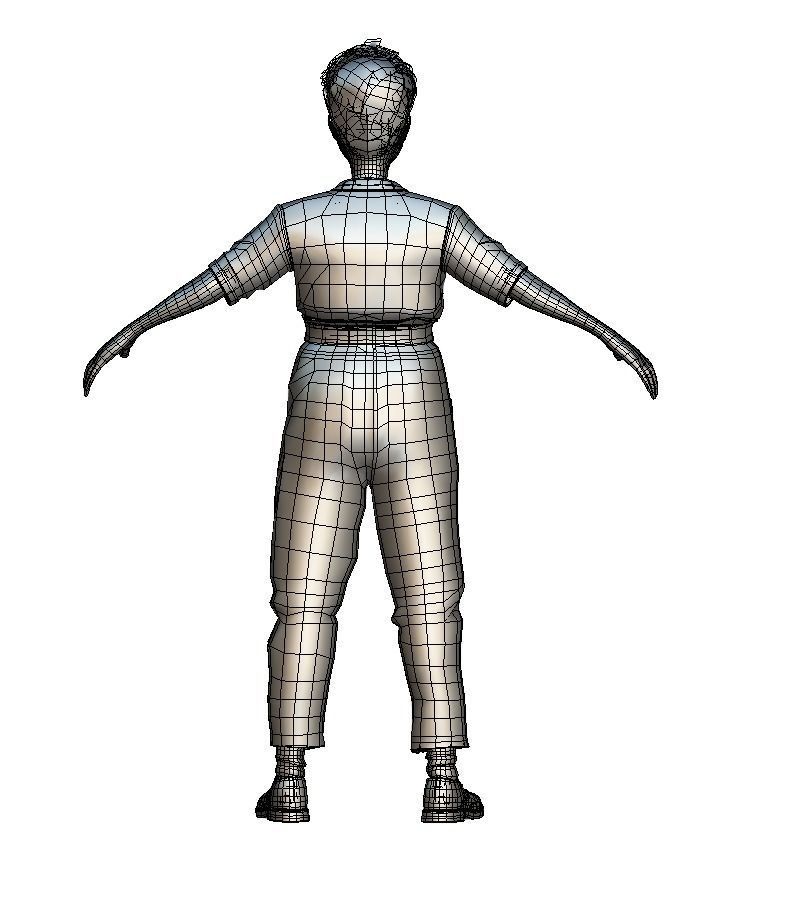 Cartoon High Poly Subdivision Avatar 017 3D Model Low-poly 3D model_3