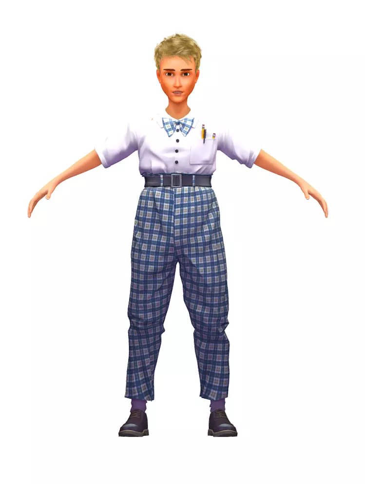 Cartoon High Poly Subdivision Avatar 017 3D Model Low-poly 3D model_0