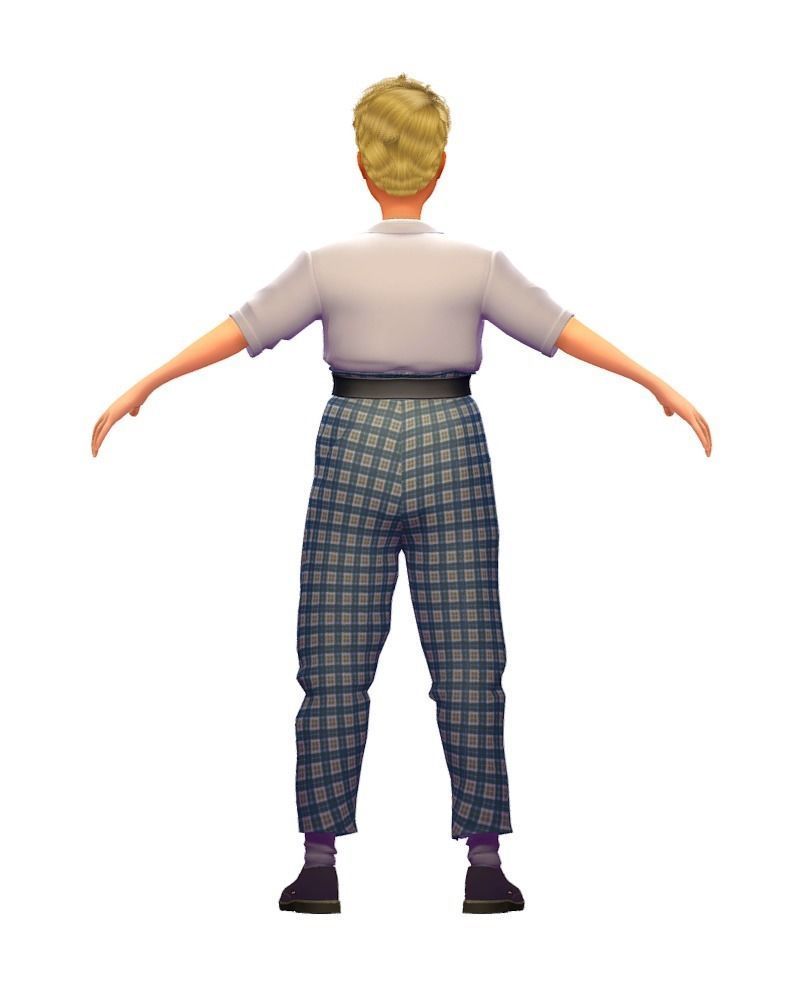 Cartoon High Poly Subdivision Avatar 017 3D Model Low-poly 3D model_1