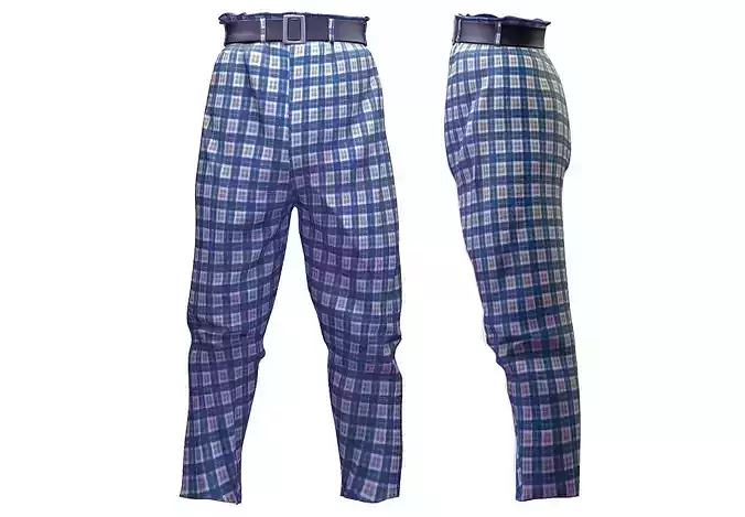 Mens Pants Clown Checkered Baggy Trousers Subdivision