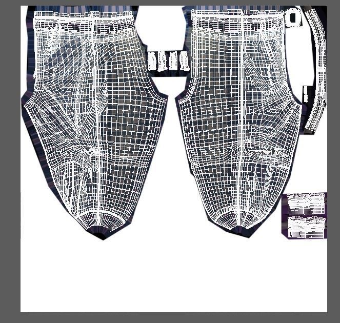 Mens Pants Clown Checkered Baggy Trousers Subdivision 3D model_6