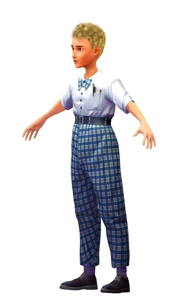 Cartoon Low Poly Style Avatar 017 3D Model Low-poly 3D model_2