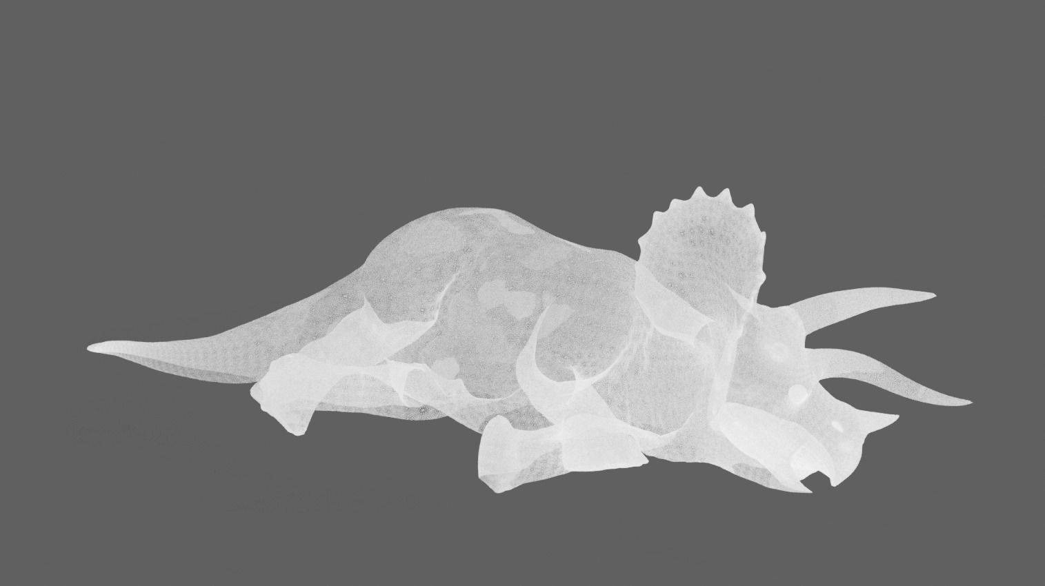 Jurassic Park Inspired Sick Triceratops 3D print model_1