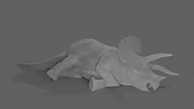 Jurassic Park Inspired Sick Triceratops 3D print model