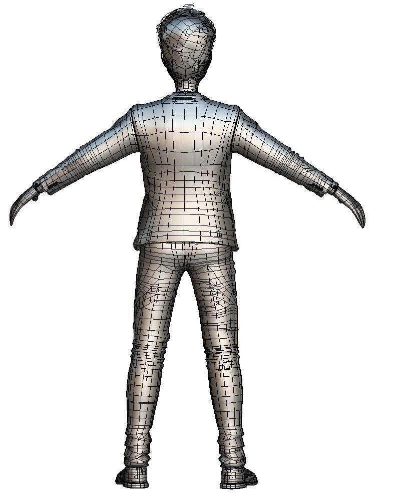 Cartoon High Poly Subdivision Avatar 018 3D Model Low-poly 3D model_5