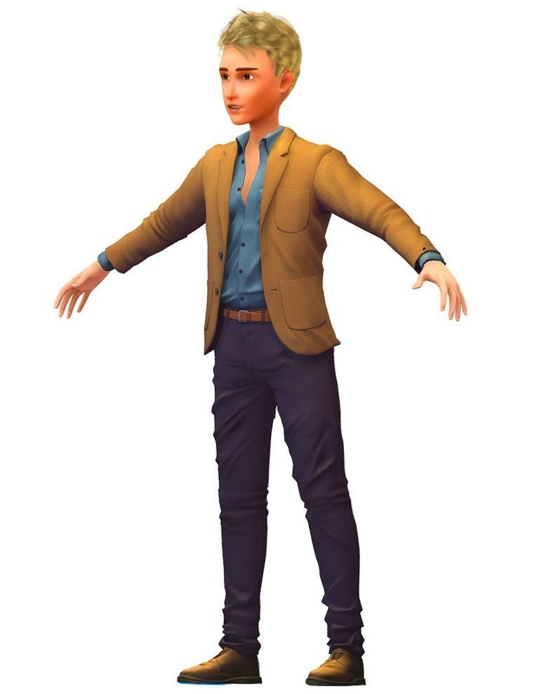 Cartoon High Poly Subdivision Avatar 018 3D Model Low-poly 3D model_1