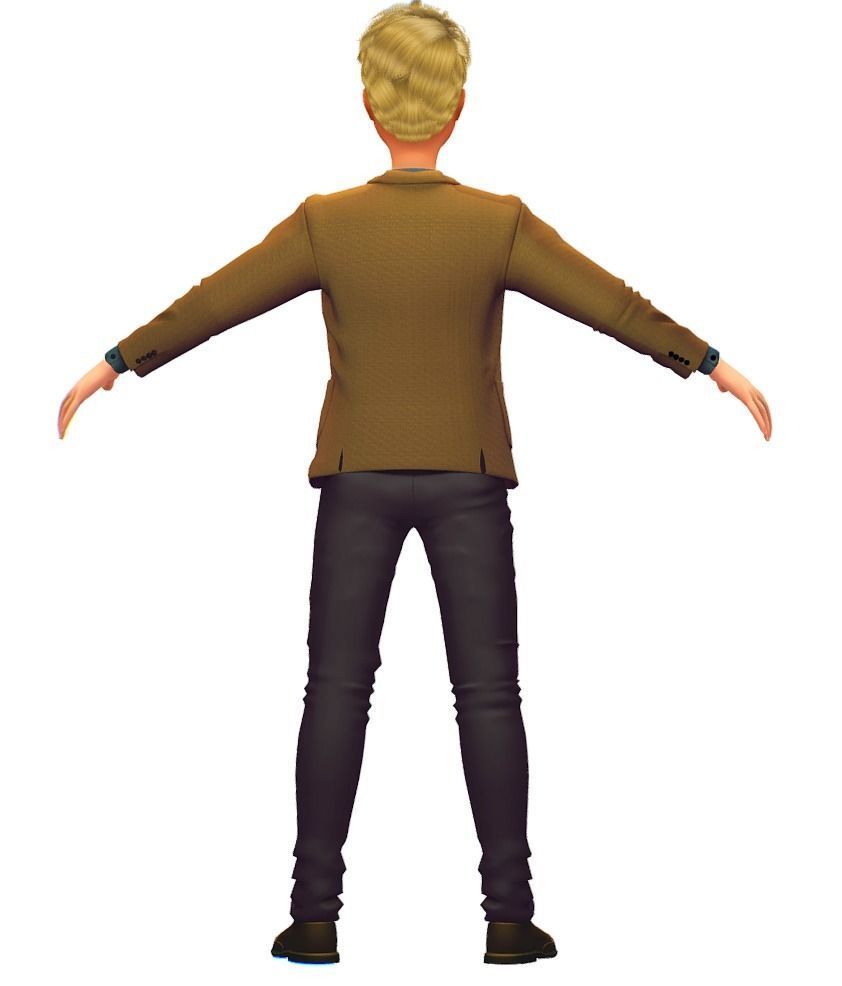 Cartoon High Poly Subdivision Avatar 018 3D Model Low-poly 3D model_2