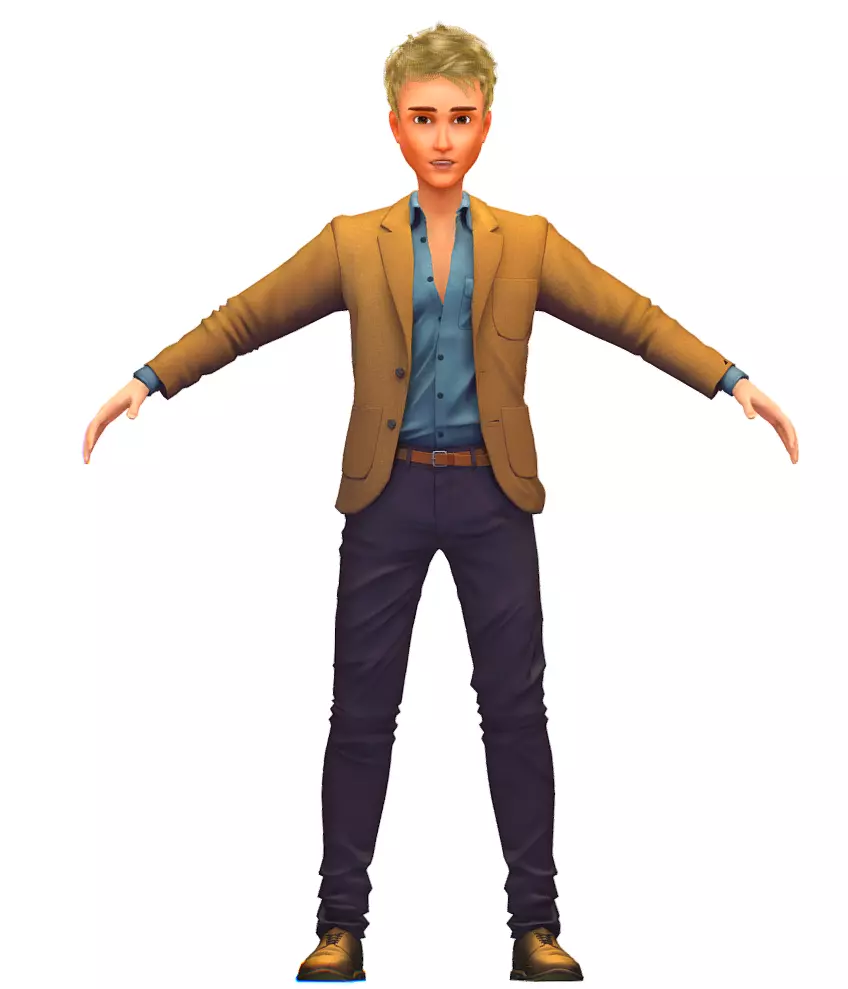 Cartoon High Poly Subdivision Avatar 018 3D Model Low-poly 3D model_0