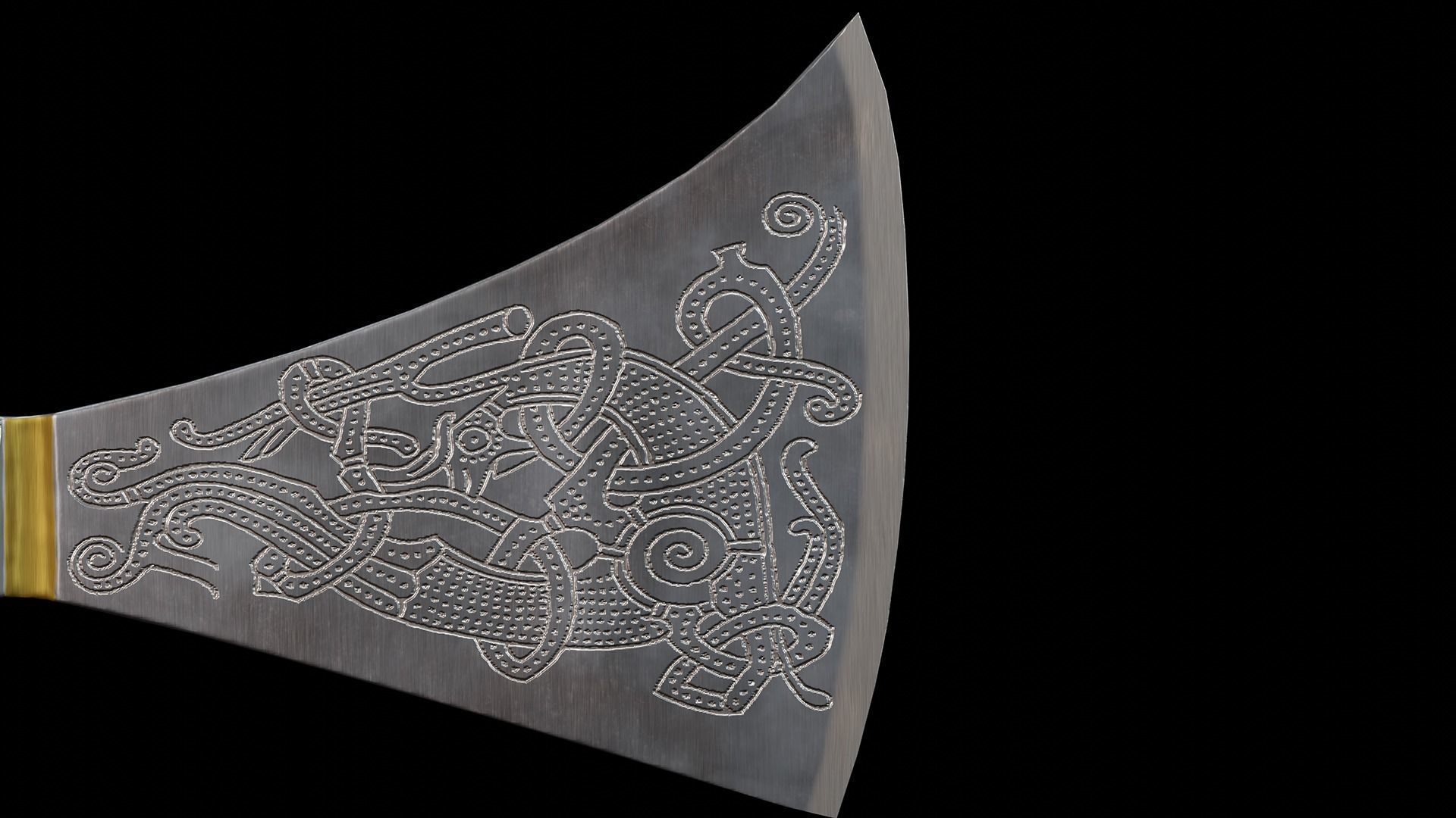 Viking Axe Mammen Low-poly 3D model_6