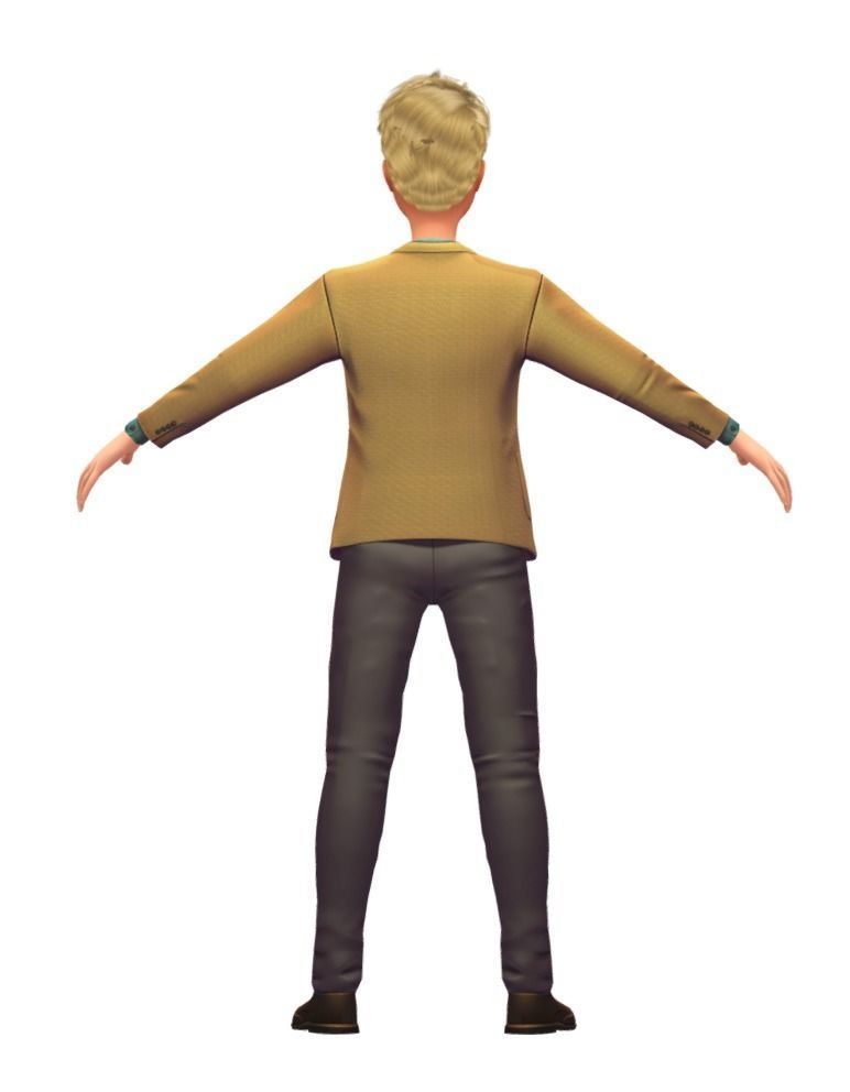 Cartoon Low Poly Style Avatar 018 3D Model Low-poly 3D model_1